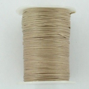 CORDON ALGODÓN ENCERADO 1 MM CREMA