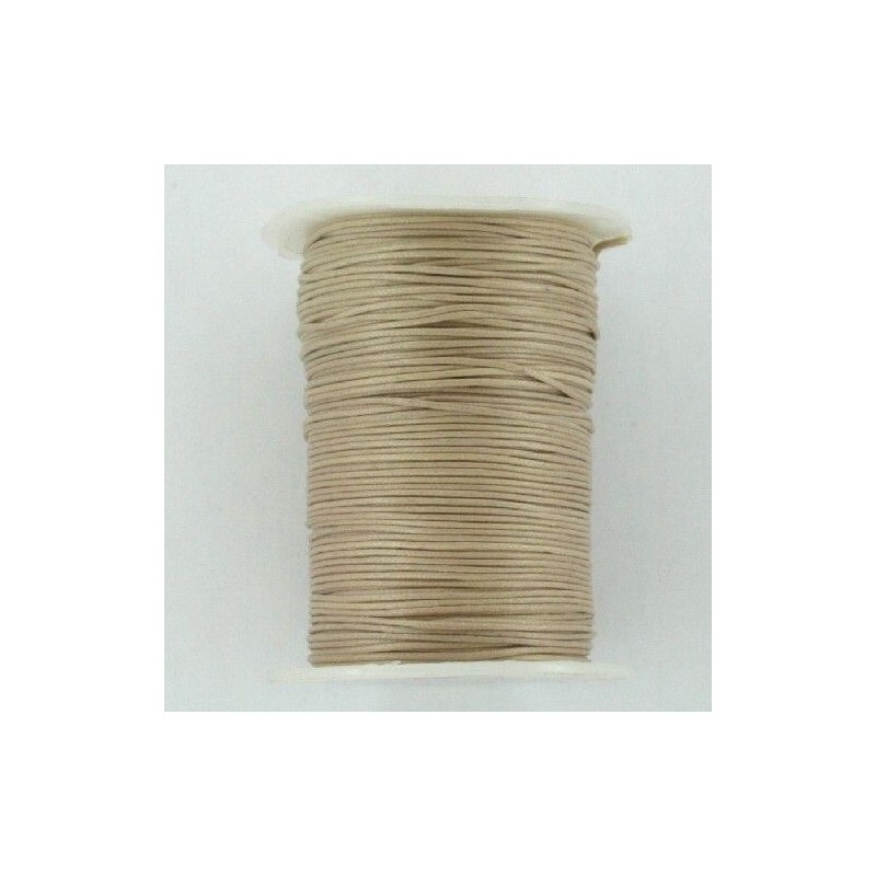 CORDON ALGODÓN ENCERADO 1 MM CREMA