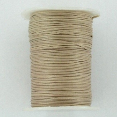 CORDON ALGODÓN ENCERADO 1 MM CREMA