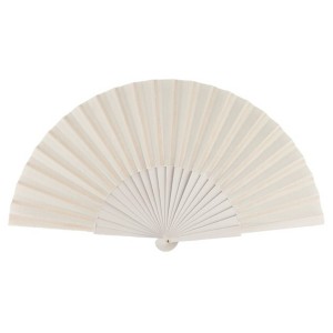 abanico algodon mucha tela blanco