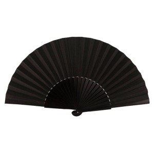 abanico algodon mucha tela negro