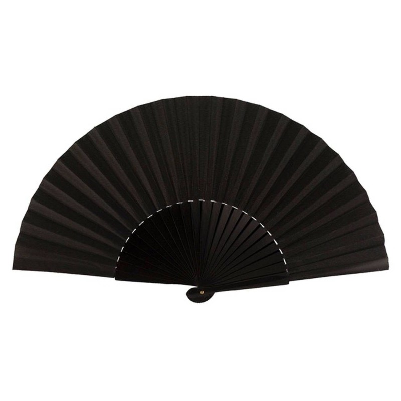 abanico algodon mucha tela negro