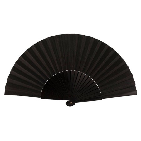 abanico algodon mucha tela negro
