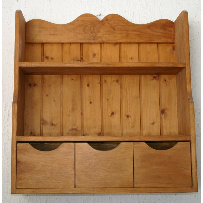 Estantería pino 3 cajones sin decorar