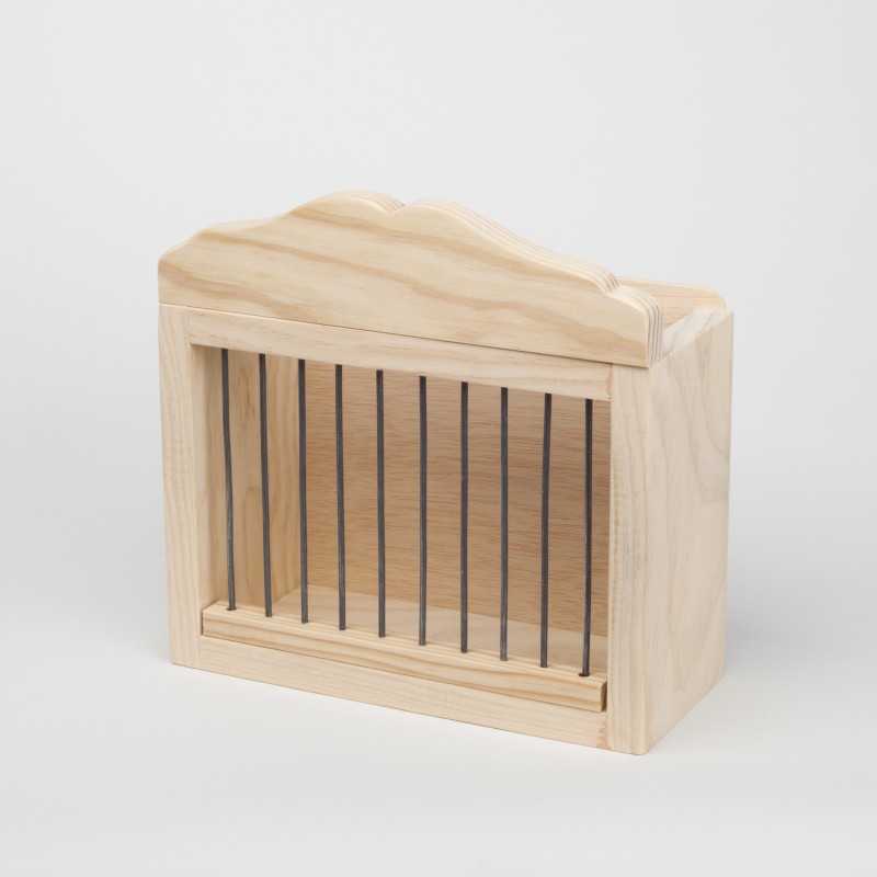 Jaula para Ajos de Madera para Pintar - Accesorio de Cocina