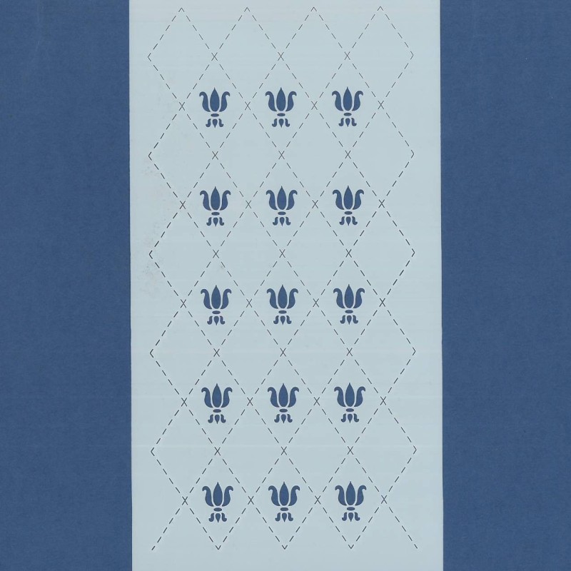 PLANTILLA SILU 1039 ROMBOS Y FLORES DE LIS