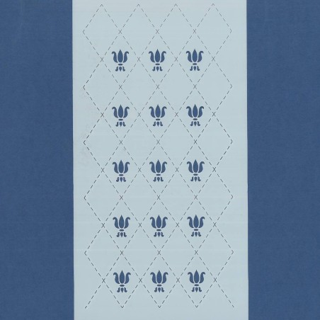 PLANTILLA SILU 1039 ROMBOS Y FLORES DE LIS