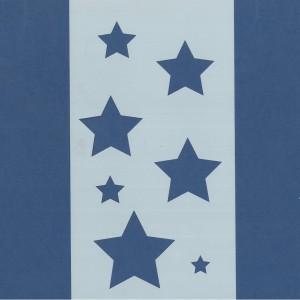 PLANTILLA SILU 1098 ESTRELLAS VARIOS TAMAÑOS