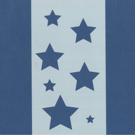 PLANTILLA SILU 1098 ESTRELLAS VARIOS TAMAÑOS