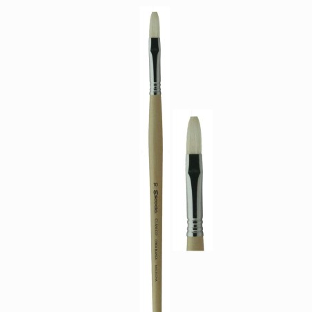 pincel cerda m largo plano carrado nº 18