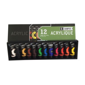 SET 12 TUBOS ACRÍLICOS 21 ML RAPHAEL CAMPUS