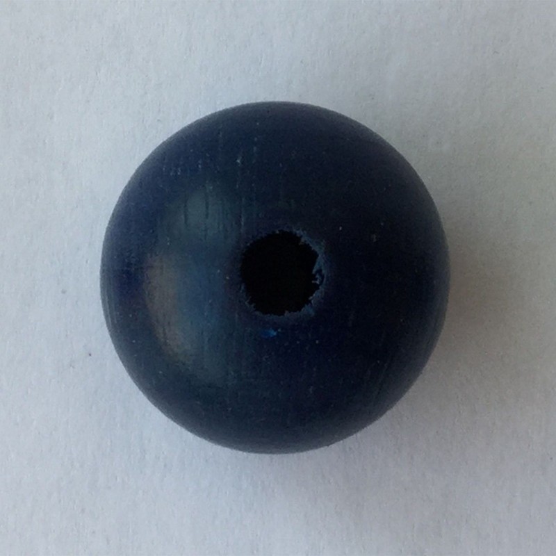 10 UD BOLAS MADERA 25 MM AZUL MARINO