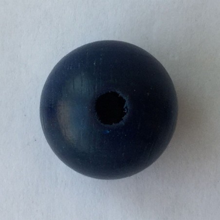 10 UD BOLAS MADERA 25 MM AZUL MARINO