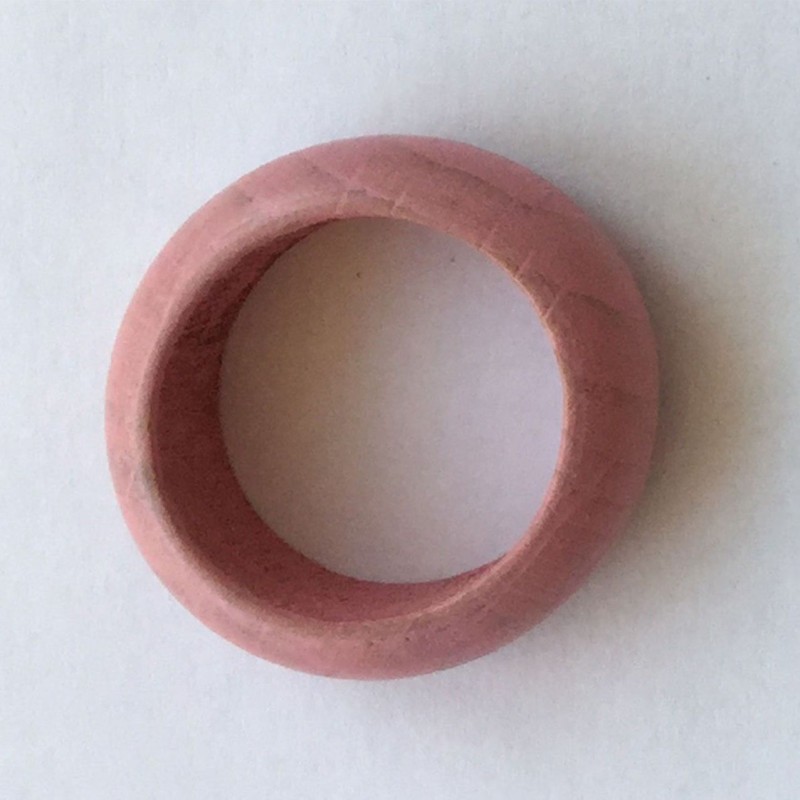 10 UD ARO MADERA 30 MM ROSA