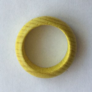 10 UD AROS MADERA 30 MM AMARILLO