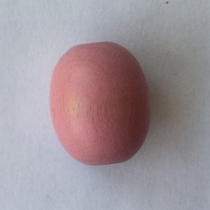 10 UD BOLAS MADERA 25 MM ROSA