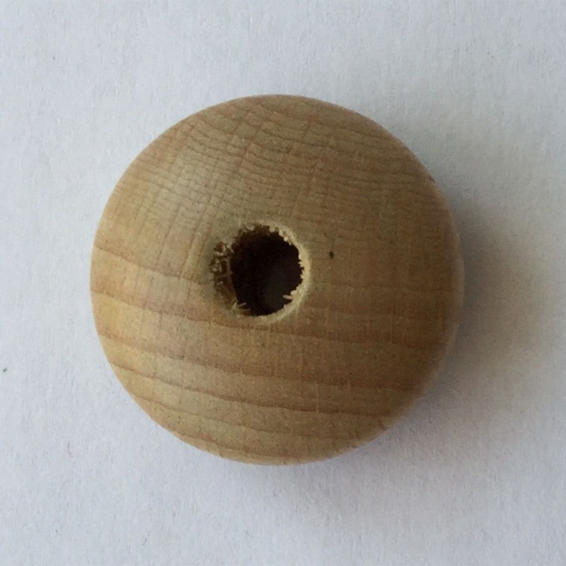 10 UD CUENTAS MADERA 25 MM BEIG