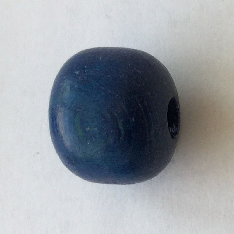 10 UD BOLAS MADERA 15 MM AZUL MARINO