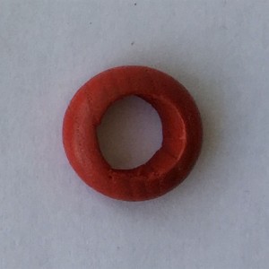 10 UD AROS MADERA 17 MM ROJO