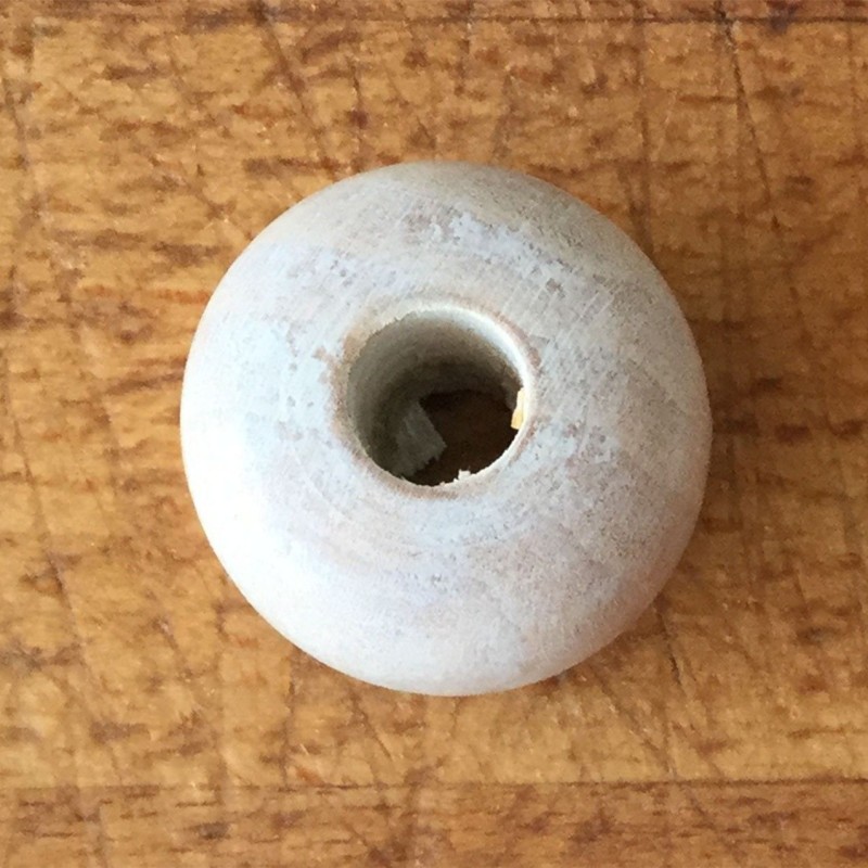 10 UD BOLAS MADERA 25 MM BLANCO ROTO