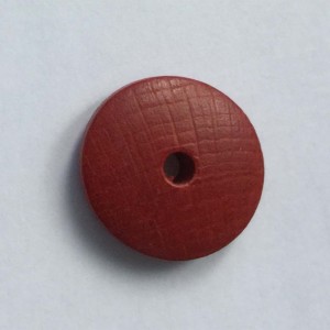 10 UD CUENTAS MADERA 28 MM ROJO