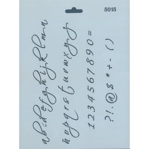 PLANTILLA SILU 5015 ABECEDARIO MINÚSCULAS INGLÉS 25 x 18 CM