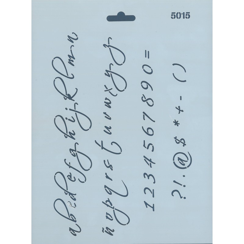 PLANTILLA SILU 5015 ABECEDARIO MINÚSCULAS INGLÉS 25 x 18 CM