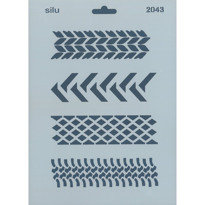 PLANTILLA SILU 2043 GRECAS GEOMÉTRICAS 25 x 18 CM