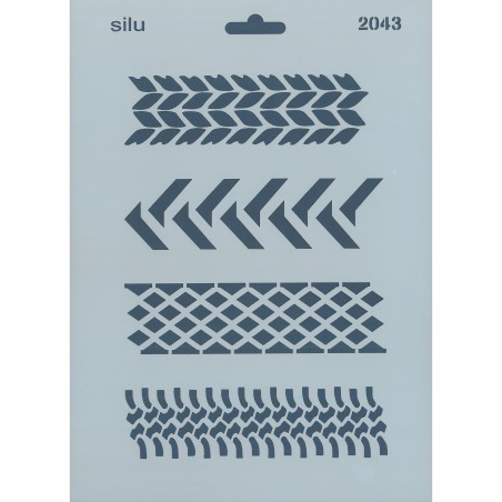 PLANTILLA SILU 2043 GRECAS GEOMÉTRICAS 25 x 18 CM