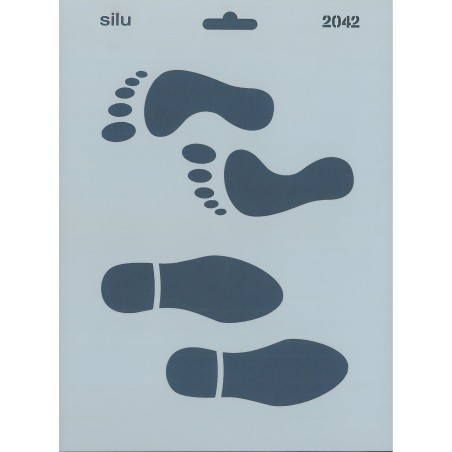 PLANTILLA SILU 2042 HUELLAS Y PIES 25 x 18 CM