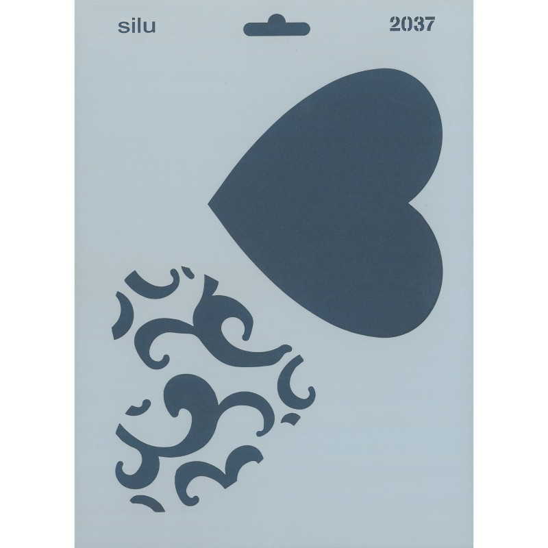 PLANTILLA SILU 2037 CORAZONES 25 x 18 CM