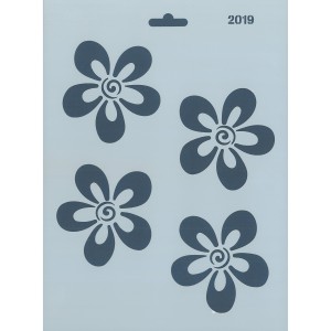 PLANTILLA SILU 2019 FLORES MODERNAS 25 x 18 CM