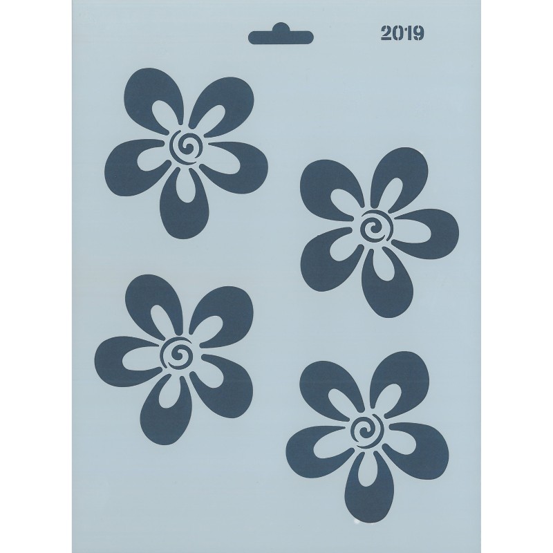 PLANTILLA SILU 2019 FLORES MODERNAS 25 x 18 CM