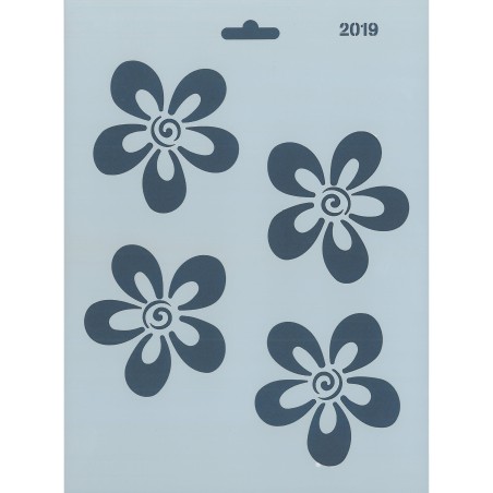 PLANTILLA SILU 2019 FLORES MODERNAS 25 x 18 CM