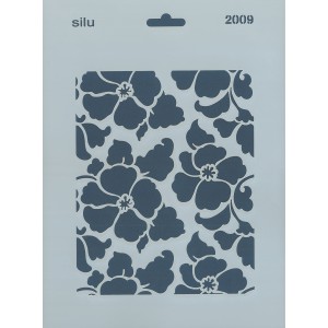 PLANTILLA SILU 2009 CUADRADO DE FLORES 25 x 18 CM