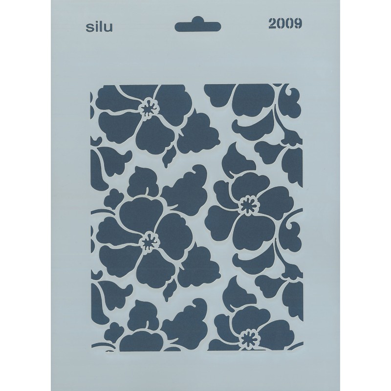 PLANTILLA SILU 2009 CUADRADO DE FLORES 25 x 18 CM