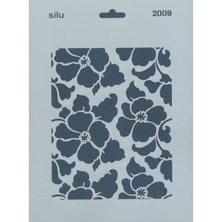 PLANTILLA SILU 2009 CUADRADO DE FLORES 25 x 18 CM