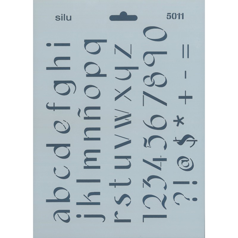 Editando: PLANTILLA ABECEDARIO MINUSCULAS LETRA FINA 25 x 18 CM SILU5011