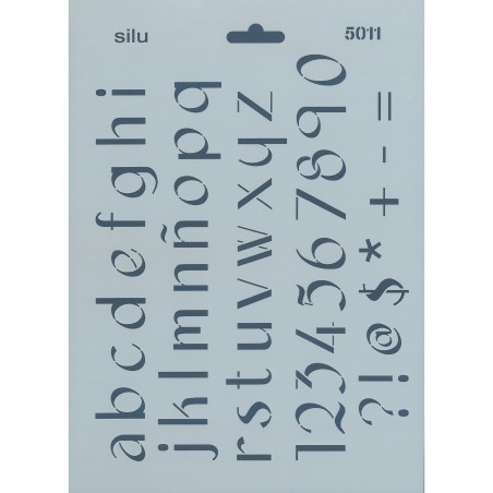 Editando: PLANTILLA ABECEDARIO MINUSCULAS LETRA FINA 25 x 18 CM SILU5011