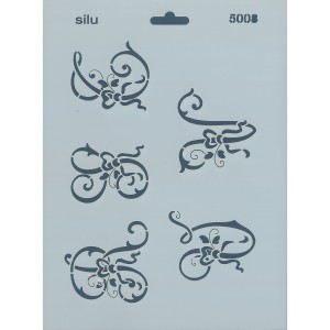 PLANTILLA ABECEDARIO LETRAS FLORES RV 25x18 CM SILU 5008