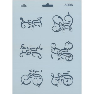 PLANTILLA ABECEDARIO LETRAS FLORES GHIJKL 25x18 CM SILU5006