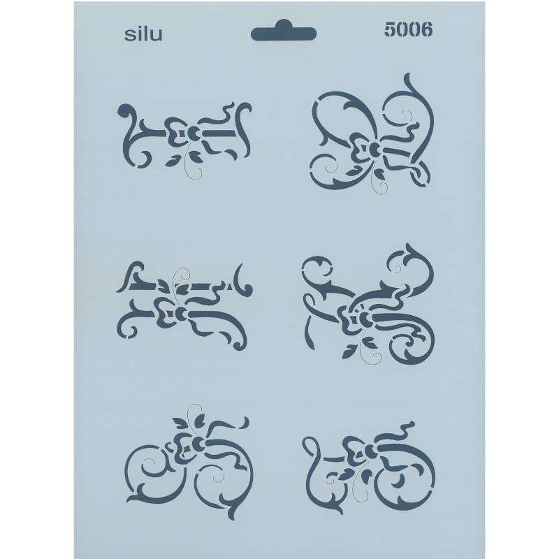 PLANTILLA ABECEDARIO LETRAS FLORES GHIJKL 25x18 CM SILU5006