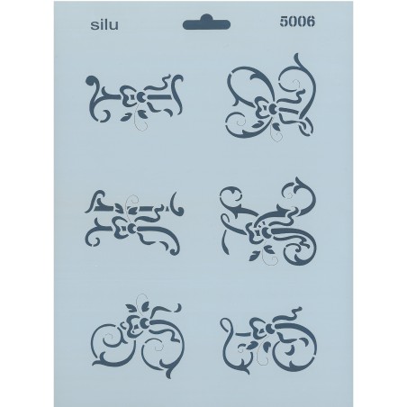 PLANTILLA ABECEDARIO LETRAS FLORES GHIJKL 25x18 CM SILU5006