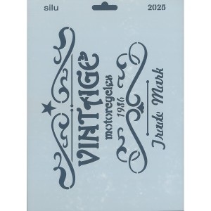 PLANTILLA VINTAGE MOTOREGELES 25 x 18 CM SILU 2025