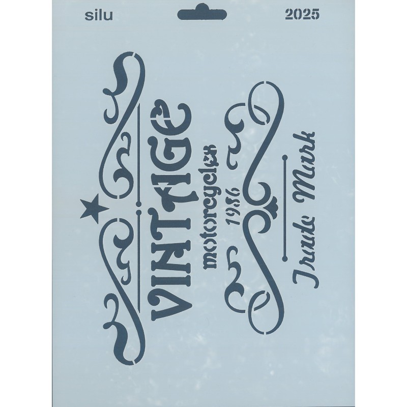 PLANTILLA VINTAGE MOTOREGELES 25 x 18 CM SILU 2025