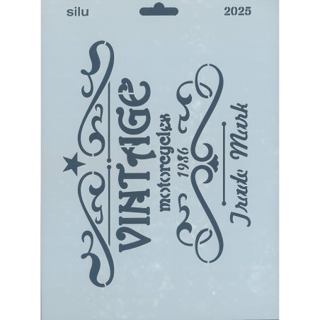 PLANTILLA VINTAGE MOTOREGELES 25 x 18 CM SILU 2025