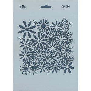 PLANTILLA FLORES HIPPIES 25 x 18 CM SILU 2024