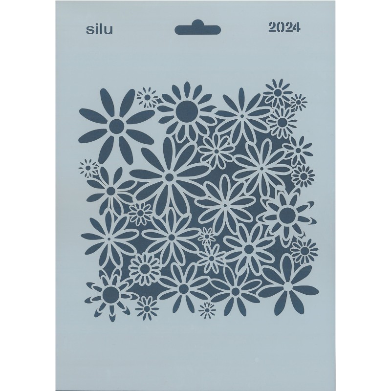 PLANTILLA FLORES HIPPIES 25 x 18 CM SILU 2024