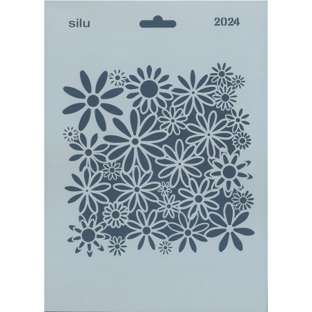 PLANTILLA FLORES HIPPIES 25 x 18 CM SILU 2024