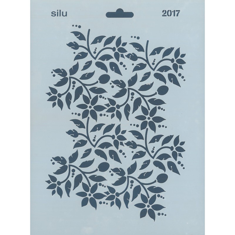 PLANTILLA FLORES Y HOJAS 25 x 18 CM SILU 2017